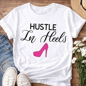Pink High Heel Graphic T-Shirt